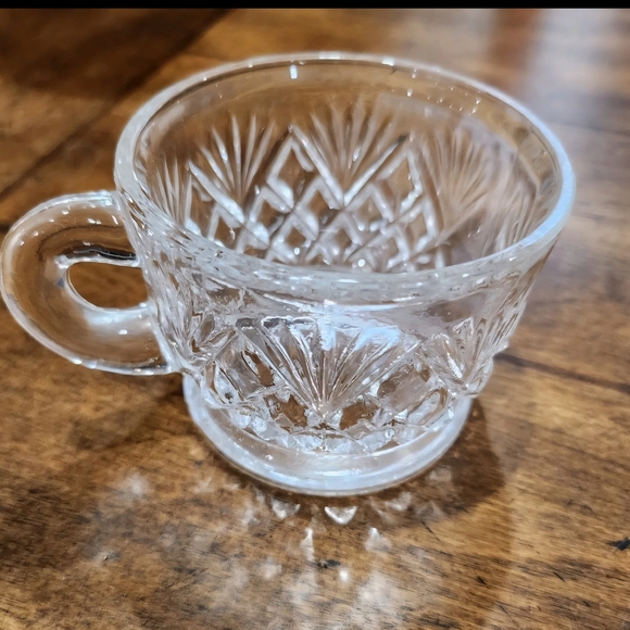 Vintage L.E Smith Crystal Punch Cups 12/ Set Pinwheel & Fan Pattern Original Box - Picture 10 of 10